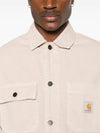 Garrison Logo Patch Cotton Shirt Jacket Beige - CARHARTT WIP - BALAAN 5