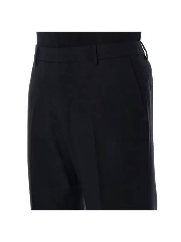 Wool Straight Pants Black - AMI - BALAAN 4