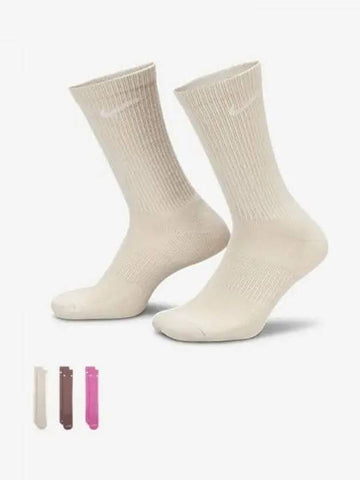 Everyday Plus Cushion Training Crew Socks 3 Pairs Multicolor SX6888 900 726227 - NIKE - BALAAN 1