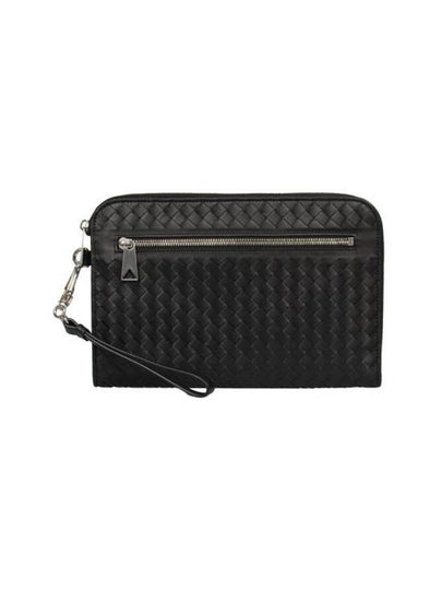 Intrecciato Documents Zipper Clutch Bag Black - BOTTEGA VENETA - BALAAN 2