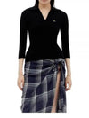 ORB Polo Cashmere Knit Top Black - VIVIENNE WESTWOOD - BALAAN 2