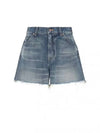 Wash Denim Skate Shorts Electric Sky - CELINE - BALAAN 2