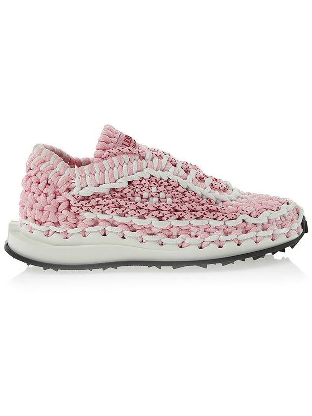 Crochet Low Top Sneakers Pink - VALENTINO - BALAAN 3