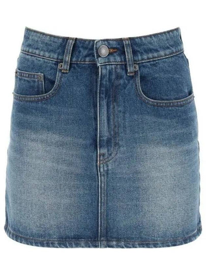 Mini Denim H-Line Skirt Blue - AMI - BALAAN 2