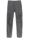 Lens Patch Stretch Satin Cargo Straight Pants Grey - CP COMPANY - BALAAN 2