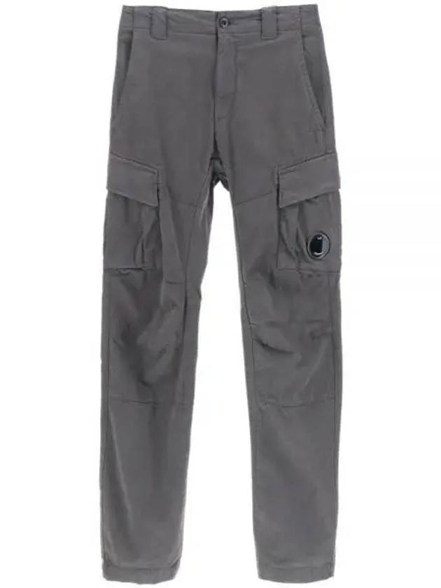 Lens Patch Stretch Satin Cargo Straight Pants Grey - CP COMPANY - BALAAN 2