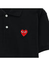 Red Heart Wappen Polo Shirt Black - COMME DES GARCONS - BALAAN 5