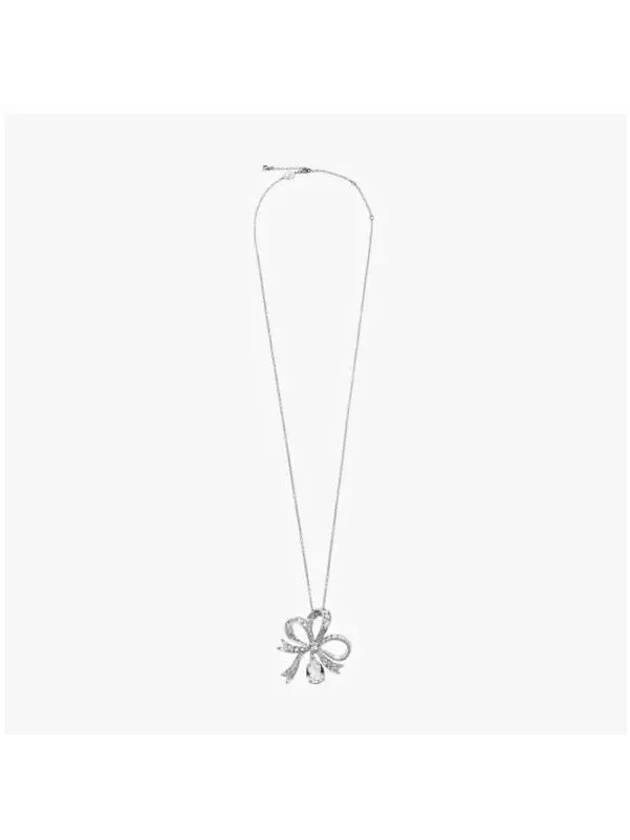 Hyperbola Bow Large Pendant Necklace Silver - SWAROVSKI - BALAAN 4