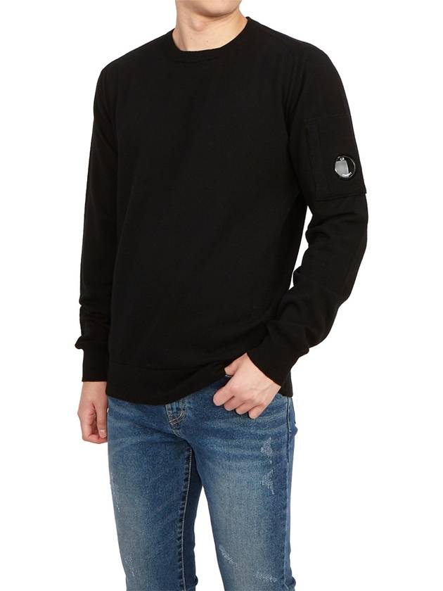 Lens Wappen Wool Knit Top Black - CP COMPANY - BALAAN 6