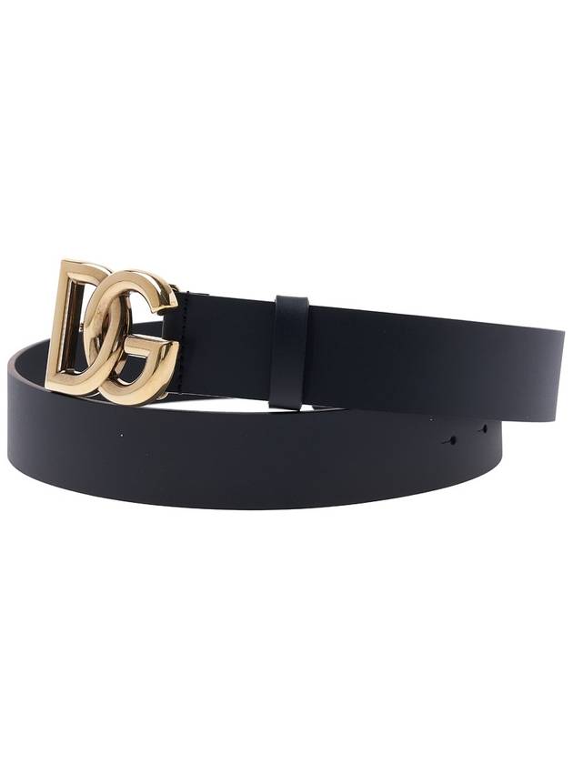 DG Gold Hardware Belt Black - DOLCE&GABBANA - BALAAN.