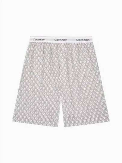 Cotton Poplin Sleep Shorts Grey - CALVIN KLEIN - BALAAN 2