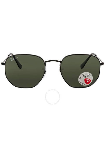 Ray Ban Hexagonal Flat Lenses Polarized Green Unisex Sunglasses RB3548N 002/58 54 - RAY-BAN - BALAAN 1