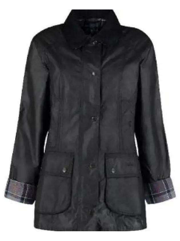 Beadnell Wax Zip-up Jacket Black - BARBOUR - BALAAN 2