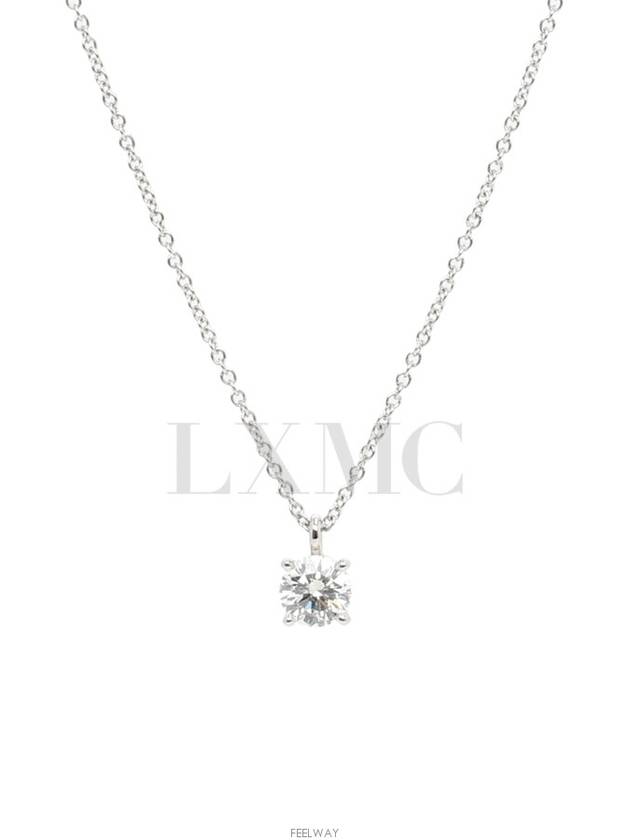 Tiffany Solitaire Platinum 0 46CT Carat Diamond Necklace Length Extension - TIFFANY & CO. - BALAAN 6