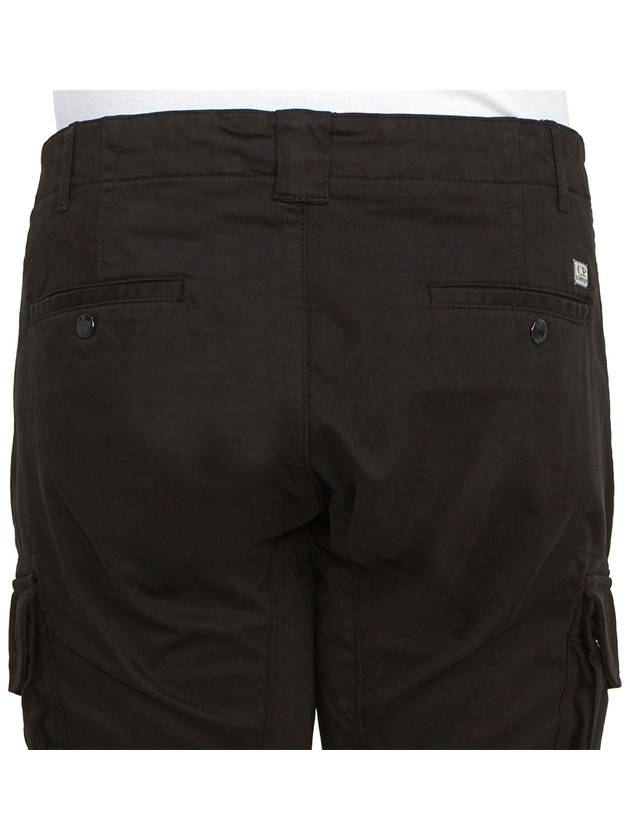 Stretch Satin Cargo Straight Pants Black - CP COMPANY - BALAAN 8