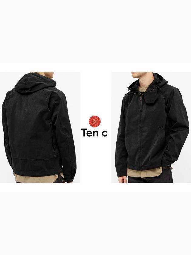 Garment Dye Zip-Up Hooded Jacket Black - TEN C - BALAAN 6