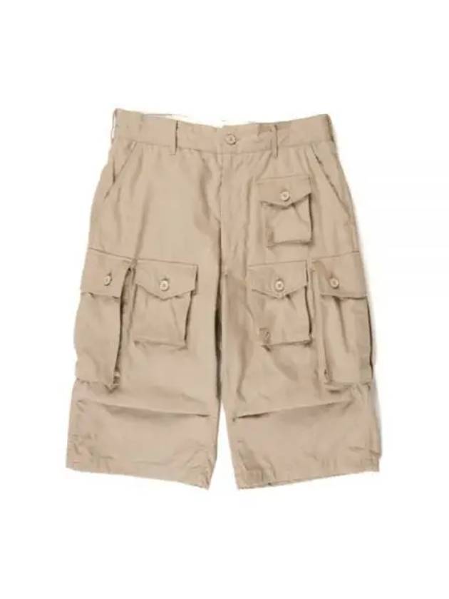 24 FA Short B Khaki Cotton Ripstop 24S1E004 OR277 CT030 Shorts - ENGINEERED GARMENTS - BALAAN 1