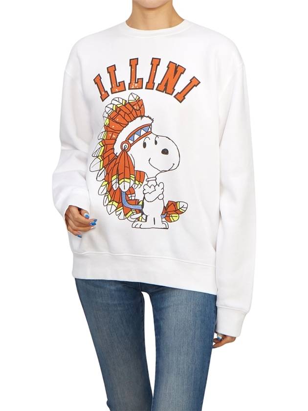 Women s brushed sweatshirt FG ILLNI WHITE W - WILD DONKEY - BALAAN 4