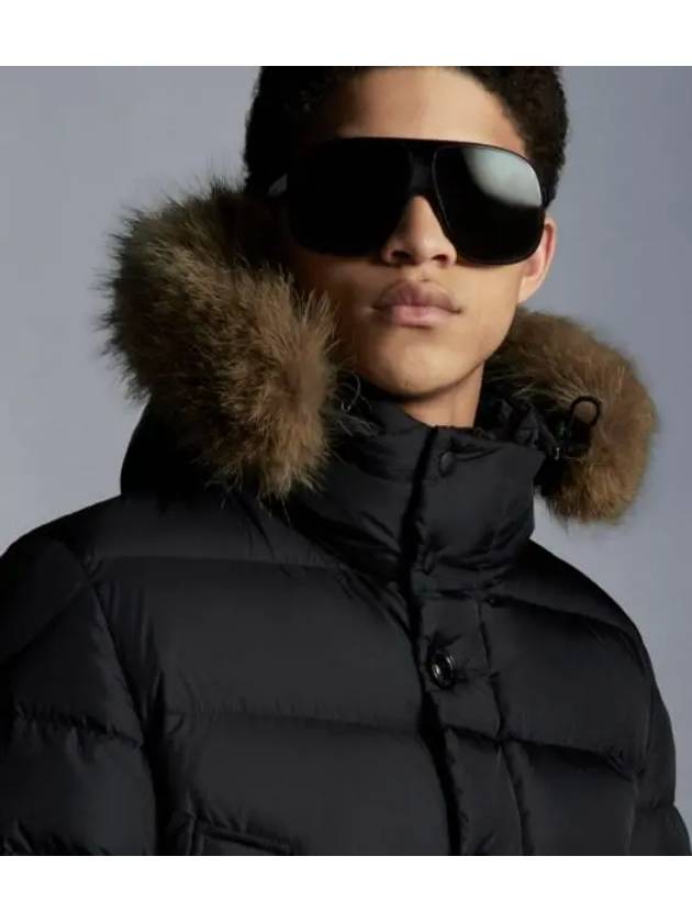 Cluny Long Down Jacket Black - MONCLER - BALAAN 4