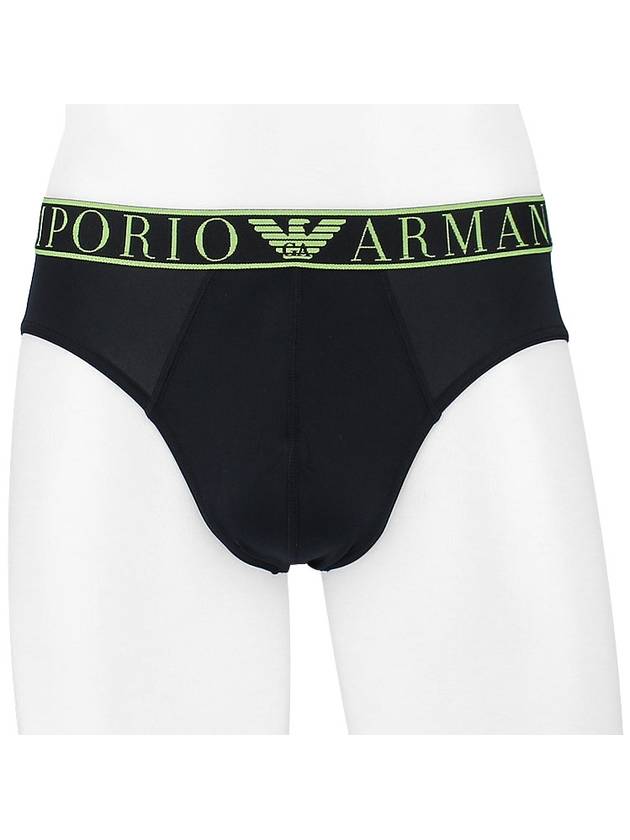 Men's Logo Band Micro Triangle Briefs Black - EMPORIO ARMANI - BALAAN 3