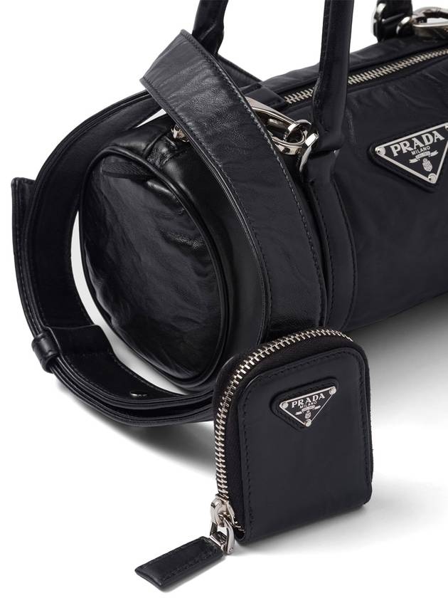 Pressed Nappa Leather Cross Bag Black - PRADA - BALAAN 3