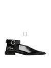 Pointed Toe Leather Flats Black - JIL SANDER - BALAAN 2