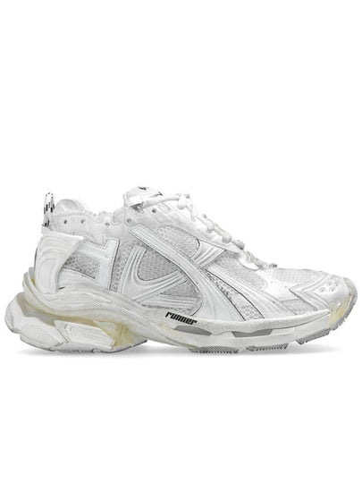 Worn Out Effect Runner Low Top Sneakers White - BALENCIAGA - BALAAN 2