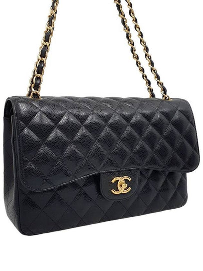 Women s A58600 Classic Gold Caviar Large Chain Shoulder Bag - CHANEL - BALAAN 2