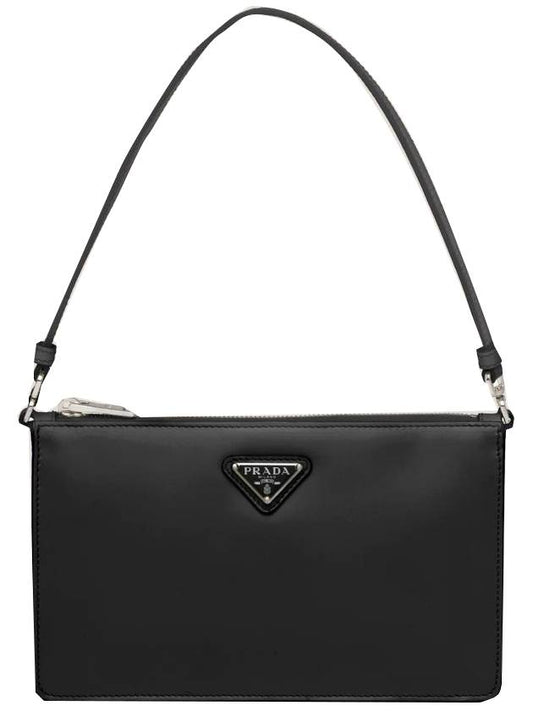 Brushed Leather Mini Bag Black - PRADA - BALAAN 1