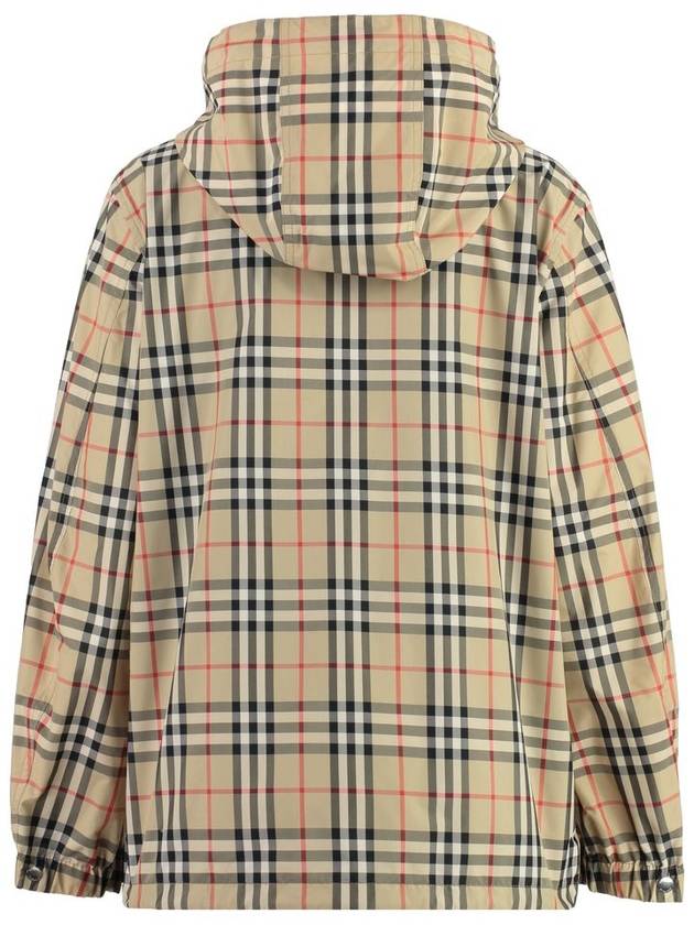 Check Hooded Jacket Archive Beige - BURBERRY - BALAAN 3