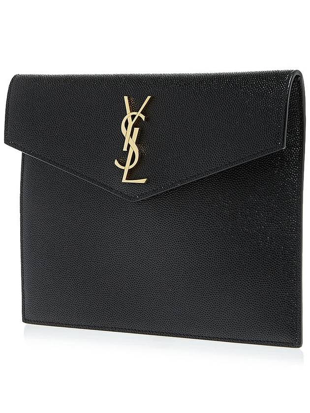 Envelope Uptown Baby Clutch Bag Black - SAINT LAURENT - BALAAN 3