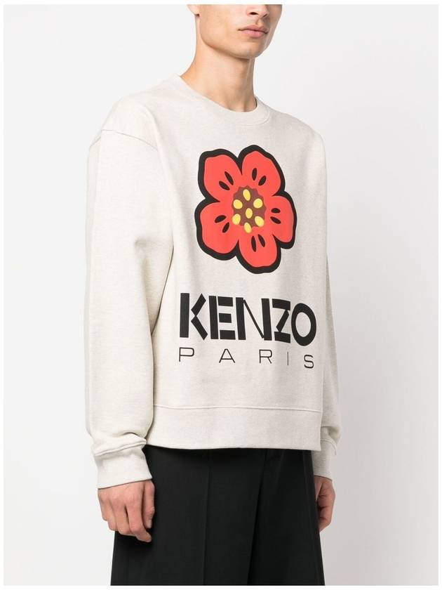 Men's Boke Flower Print Sweatshirt Light Grey - KENZO - BALAAN 9