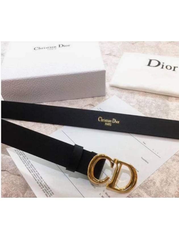 Saddle 20mm Ultrasmooth Calfskin Leather Belt Black - DIOR - BALAAN 8