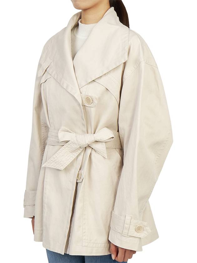 Belted Jacket Beige - ISABEL MARANT - BALAAN 4