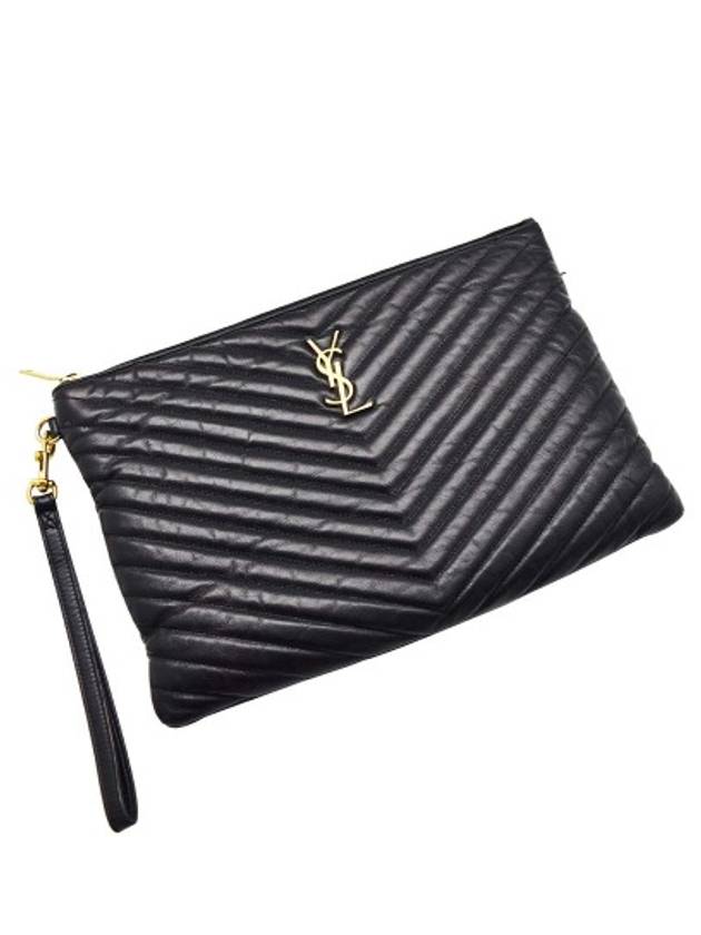 Women s Quilted Leather Gold Clutch Bag 8868 - SAINT LAURENT - BALAAN 1