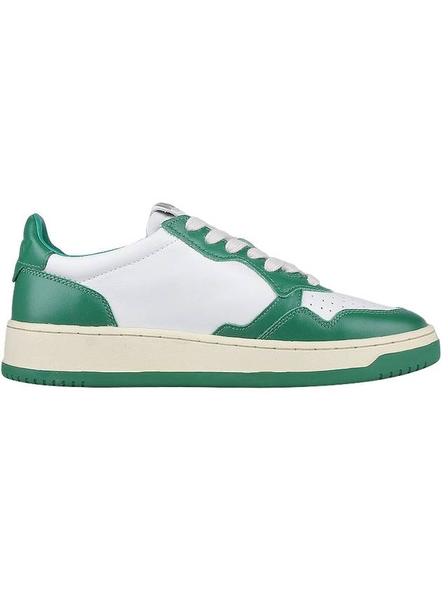 Men's Medalist Leather Low Top Sneakers Green - AUTRY - BALAAN 5