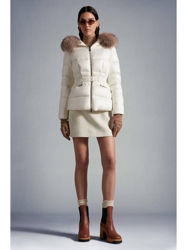 Women's Boed Fur Hooded Down Short Padding White - MONCLER - BALAAN 6