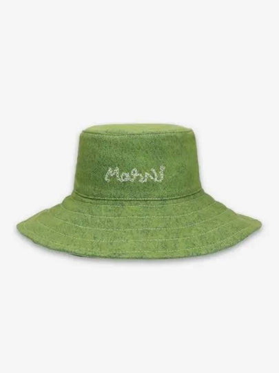 Embroidered Logo Bucket Hat Green - MARNI - BALAAN 2