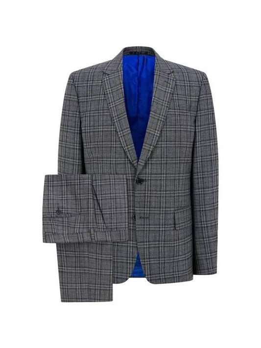 Check pattern tailored single suit charcoal gray 271896 - PAUL SMITH - BALAAN 1