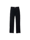 Washed Velvet Straight Pants Black - MIU MIU - BALAAN 1