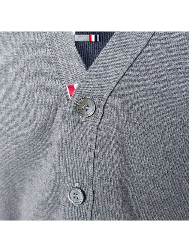 Milano Stitch 4-Bar Cardigan Medium Grey - THOM BROWNE - BALAAN 6