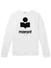 Kieffer Logo Print Linen Long Sleeve T-Shirt White - ISABEL MARANT - BALAAN 2