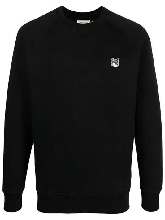 Grey Fox Head Patch Classic Sweatshirt Black - MAISON KITSUNE - BALAAN 2