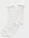 SeeThrough Stripe Socks White - SORRY TOO MUCH LOVE - BALAAN 1