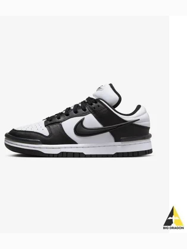 Women's Dunk Low Twist Low Top Sneakers White Black - NIKE - BALAAN 2