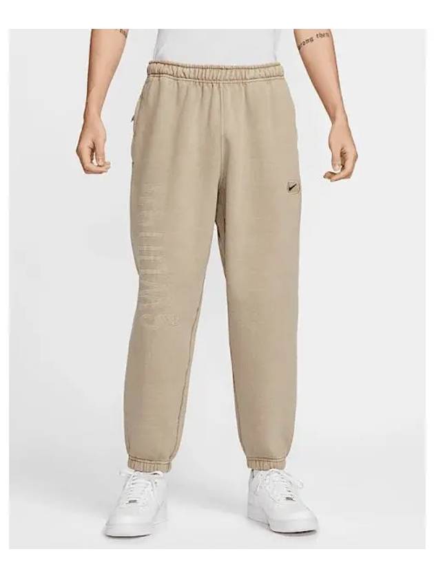 Sportswear Solo Swoosh Track Pants Beige - NIKE - BALAAN 2