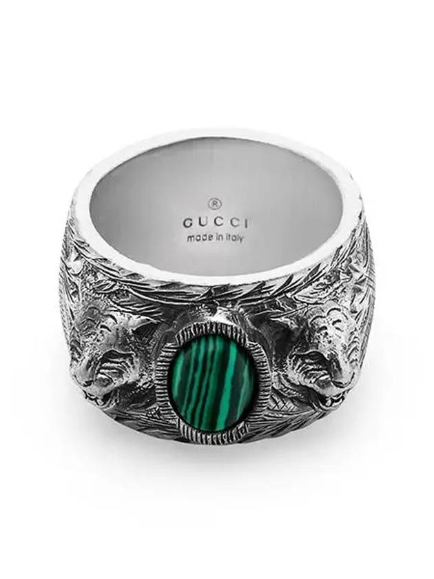 Garden Feline Head Ring Silver - GUCCI - BALAAN 1