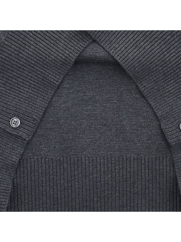 4 Bar Armband Milano Stitch Knit Top Mid Grey - THOM BROWNE - BALAAN 10