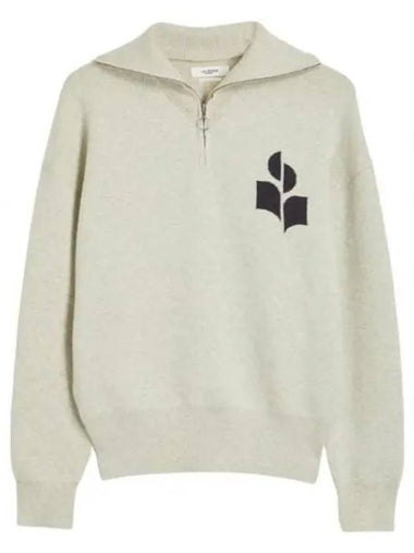 24 Azra PU0008FA A1X04E 02LY logo half zip up knit - ISABEL MARANT - BALAAN 1