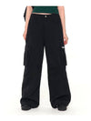 212E WIDE CARGO TUCK PANT BLACK - ZIZEMUSEUM - BALAAN 1